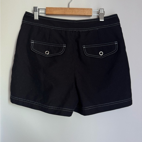 St. John's Bay Black Shorts with White Stitching swimwear - Picture 5 of 5